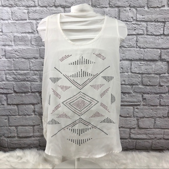 Wishful Park Tops - Wishful Park Boutique Sheer Studded Tank Top
